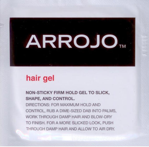 (10 Pack) ARROJO Hair Gel non-sticky Firm Hold Gel Sample Size Packets