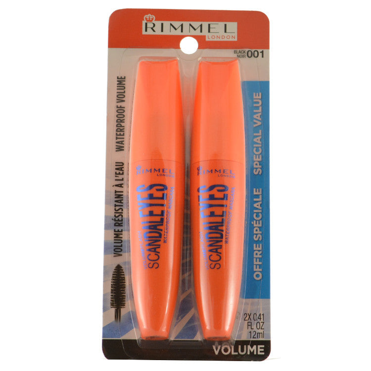 Rimmel London Volume Flash ScandalEyes Waterproof Mascara 2x0.41 oz Black 001