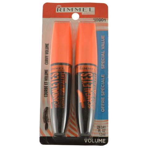 Rimmel London Curve Alert ScandalEyes Mascara 2x0.41 oz Black 001