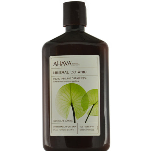 Ahava Mineral Botanic Micro-Peeling Cream Wash Water Lily & Guarana 17 oz