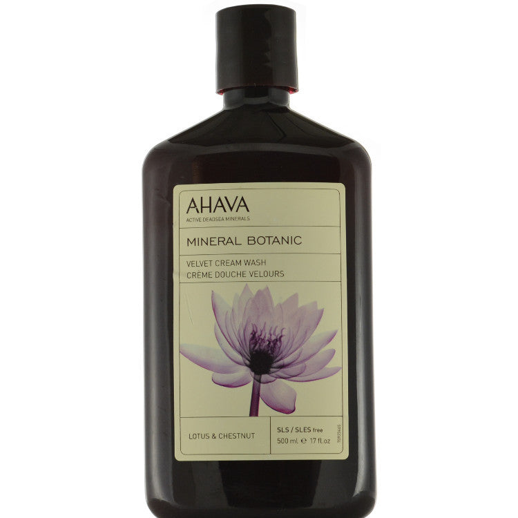 Ahava Mineral Botanic Velvet Cream Wash Lotus & Chestnut 500 ml / 17 oz