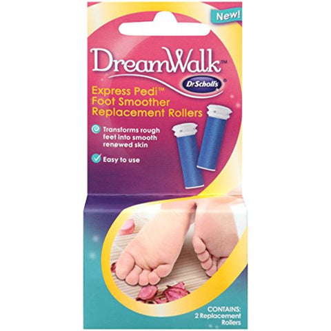 Dr. Scholl's DreamWalk Express Pedi Foot Smoother Replacement Rollers 2 count