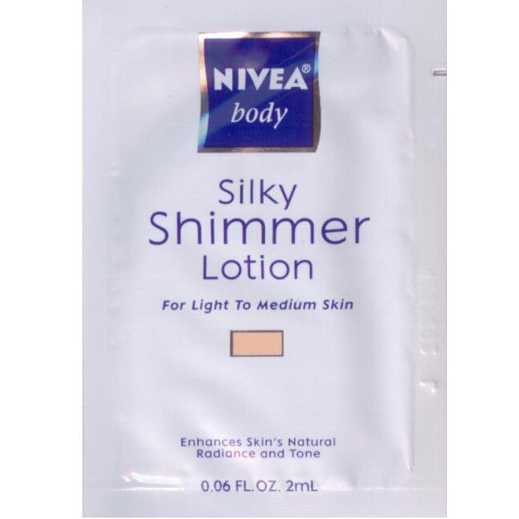 (10 Pack) Nivea Body Silky Shimmer Lotion For Light to Medium Skin Samples