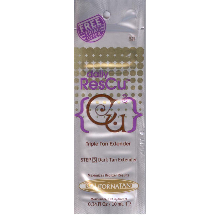 (10 Pack) California Tan Daily ResCu Cu3 Triple Tan Extender Sample Size