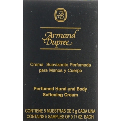 Armand Dupree Perfumed Hand and Body Cream 5 Sample Size Packets 0.17 oz Each