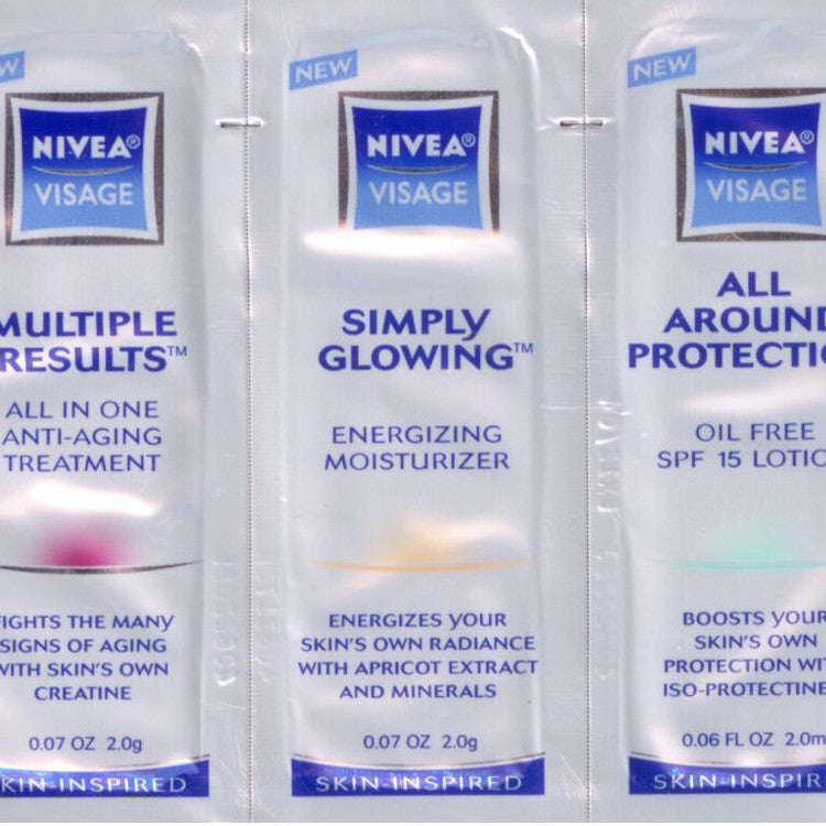 (10 Pack) Nivea Visage All in One Anti-Aging Treatment Samples Expired 12/04