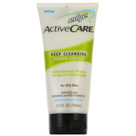 Edge Active Care Deep Cleansing Shave Cream For Oily Skin 5.5 oz