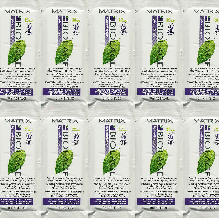 (10 Pack) Matrix Biolage Hydratherapie Aqua-Immersion Creme Masque 0.34 oz