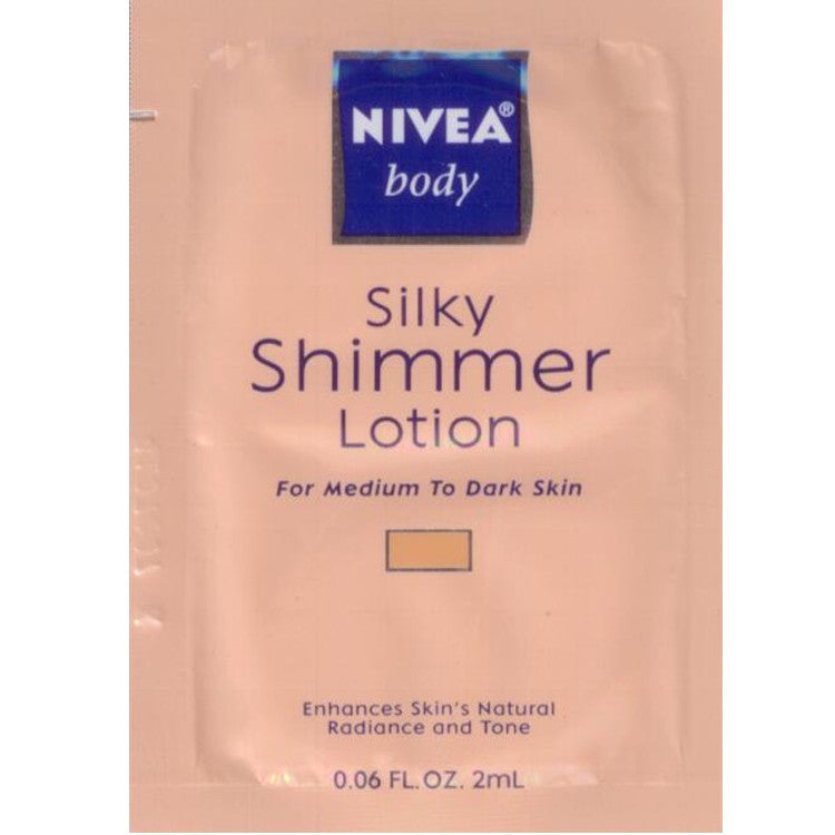 (10 Pack) Nivea Body Silky Shimmer Lotion For Medium to Dark Skin Samples